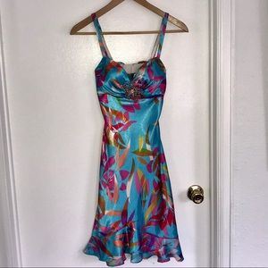 CACHE Silk Floral Dress